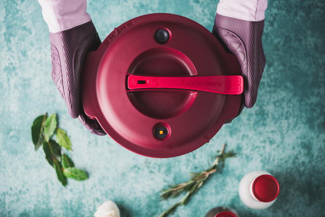 Tupperware Silikon Handschuh Praktischer Handschuh, mit dem heiße Behälter angefasst werden können