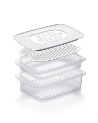 Tupperware Set CoolSmart (4) Behälter mit Klimadeckel für die Aufbewahrung von Aufschnitt