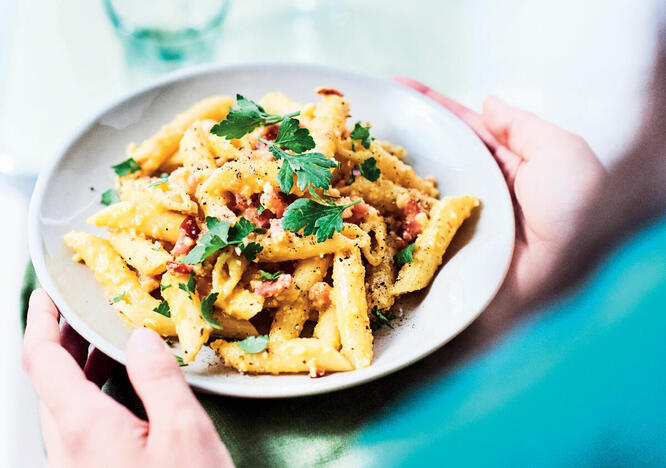 Tupperware Pâtes carbonara 