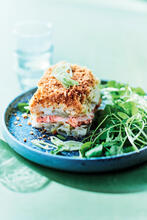 Crumble de fenouil au saumon