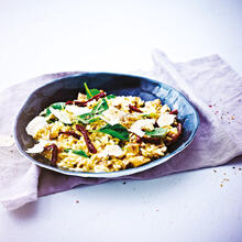 Risotto au champignons et épinards