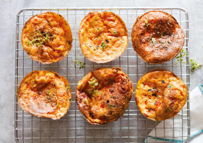 Tupperware Muffins au fromage et poivron 
