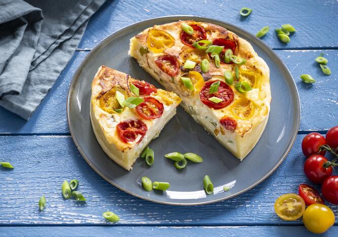 Tupperware Quiche di pomodori cigliegia 