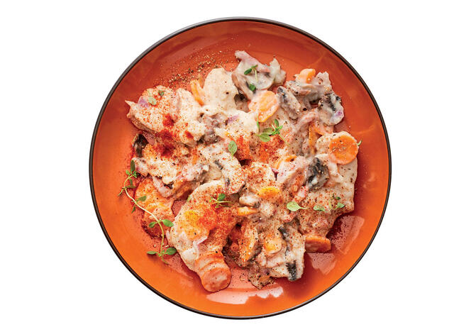Tupperware Blancs de poulet aux champignons 