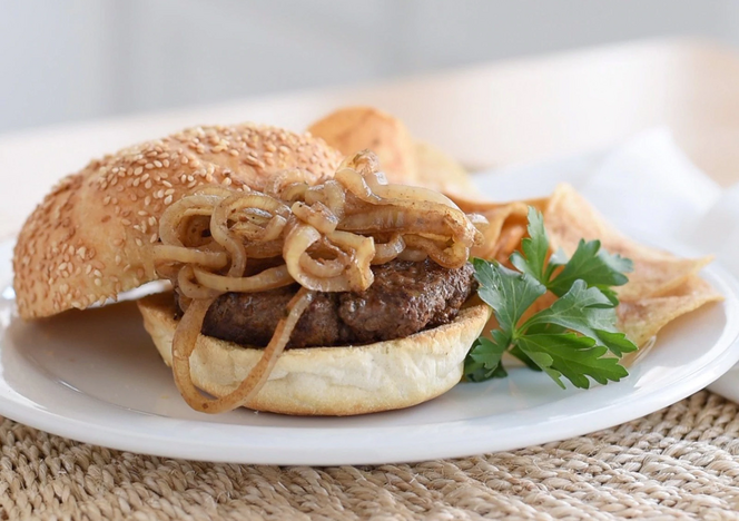 Tupperware Burgers au Marsala et aux oignons 