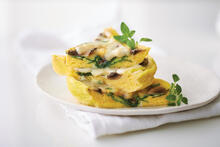 Omelette épinards et champignons