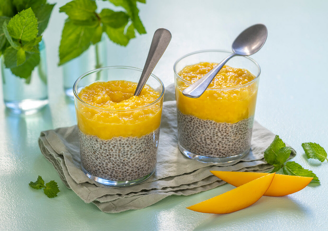 Tupperware Pouding chia-mango 