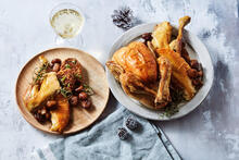 Poulet mit Marroni und Lebkuchen