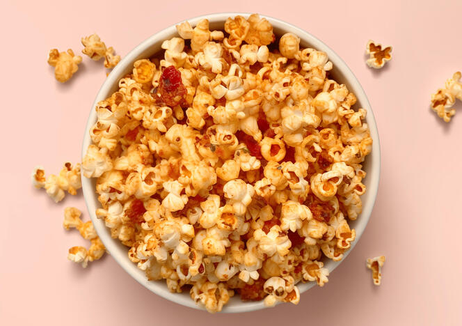 Tupperware Popcorns aux tomates séchées et origan 