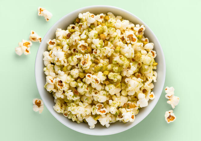 Tupperware Popcorns au chocolat blanc et aux pistaches 